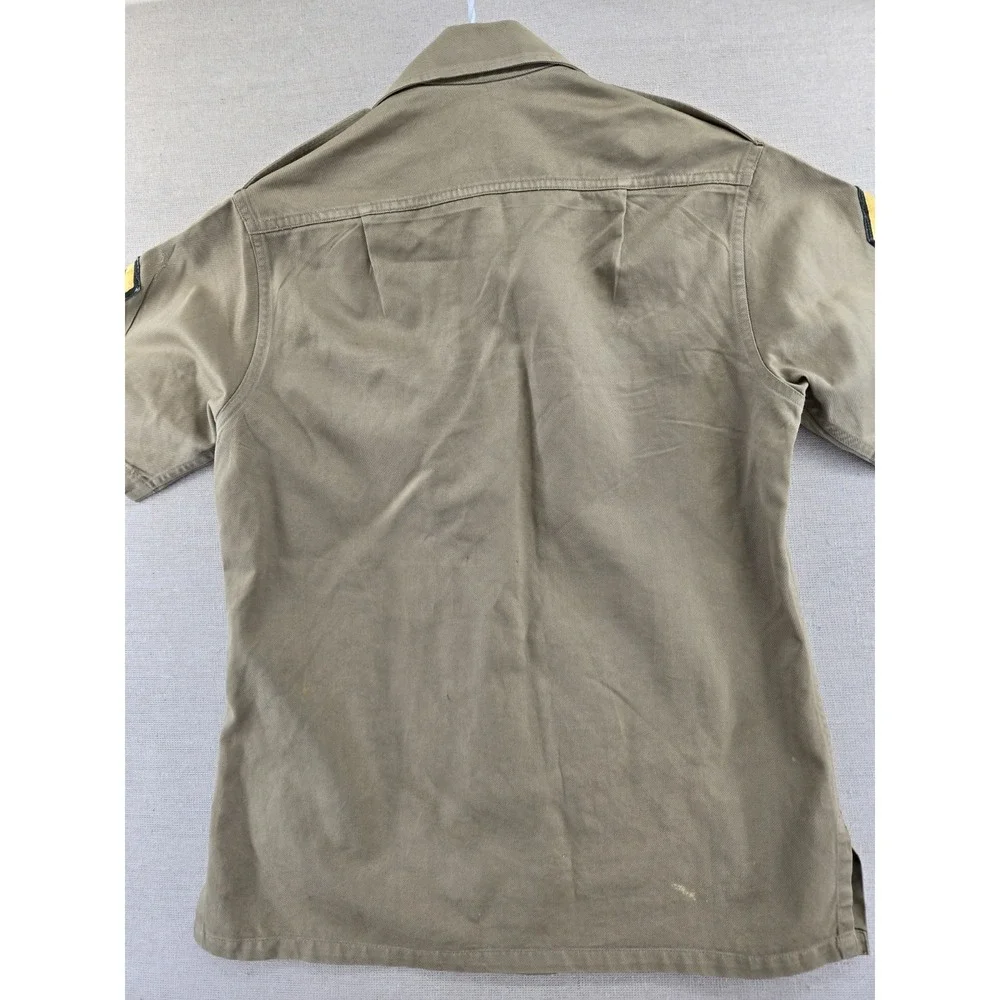 US ARMY SHIRT VIETNAM COTTON/POLY TWILL UNIFORM KHAKI FATIGUE SMALL